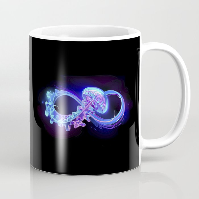 Infinity with Glowing Jellyfish Coffee Mug