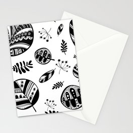 Graphical fall of the leaves Stationery Cards