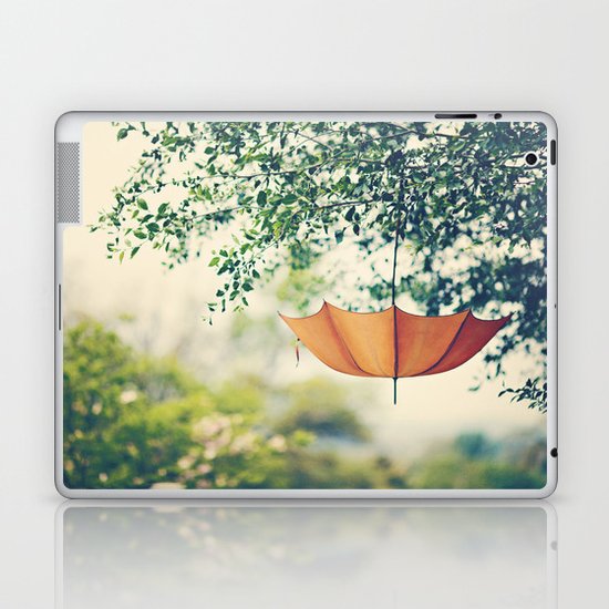 Orange Umbrella Laptop & iPad Skin
