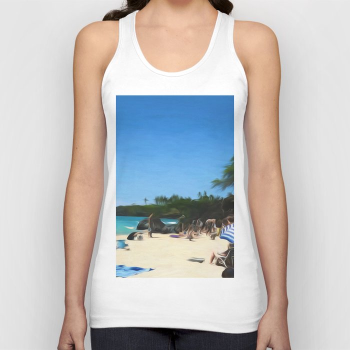 Day At The Beach With an Umbrella Tank Top