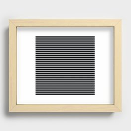 Steely Gray - bl. horizontal stripes Recessed Framed Print