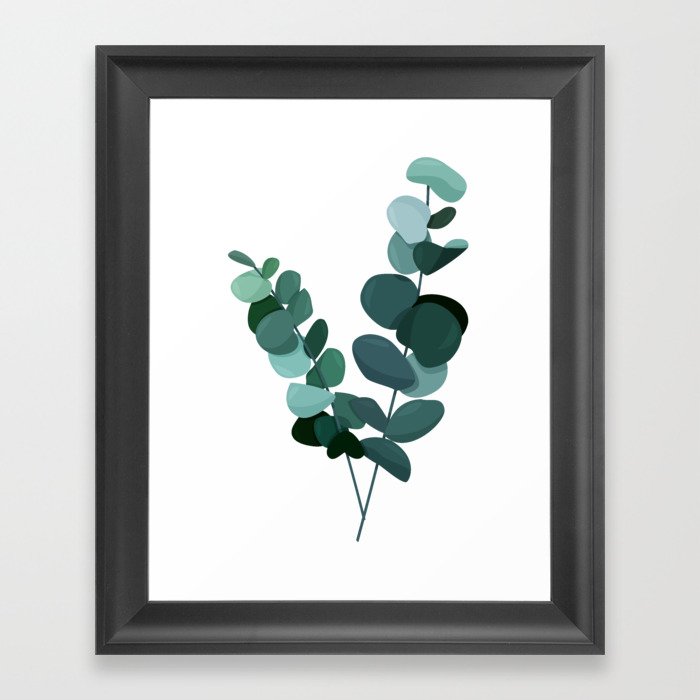 Eucalyptus branch Framed Art Print