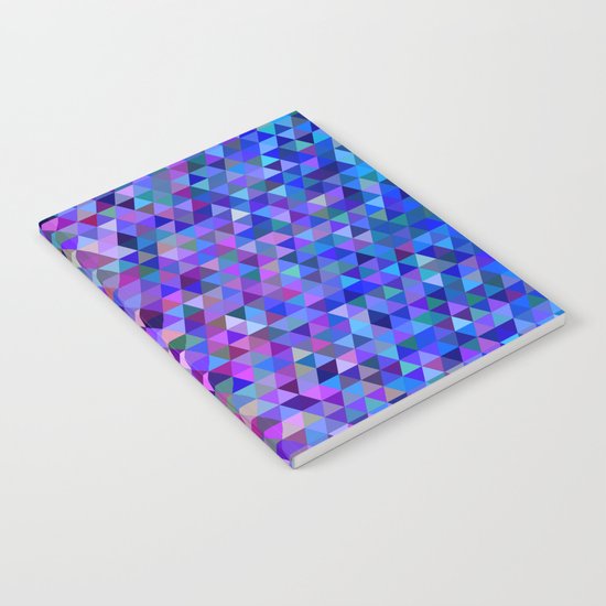 Pink and blue triangles Notebook