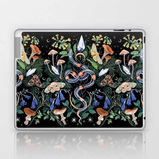 Mushroom Snake Crystals Garden Laptop & iPad Skin