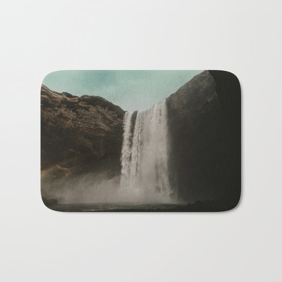 Iceland Waterfall x Skógafoss Bath Mat
