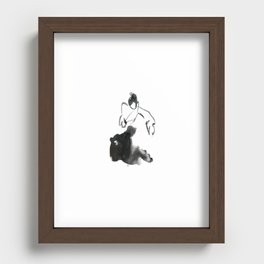 Ink Flamenco dancer Recessed Framed Print