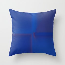Electric Blue Square Design Throw Pillow