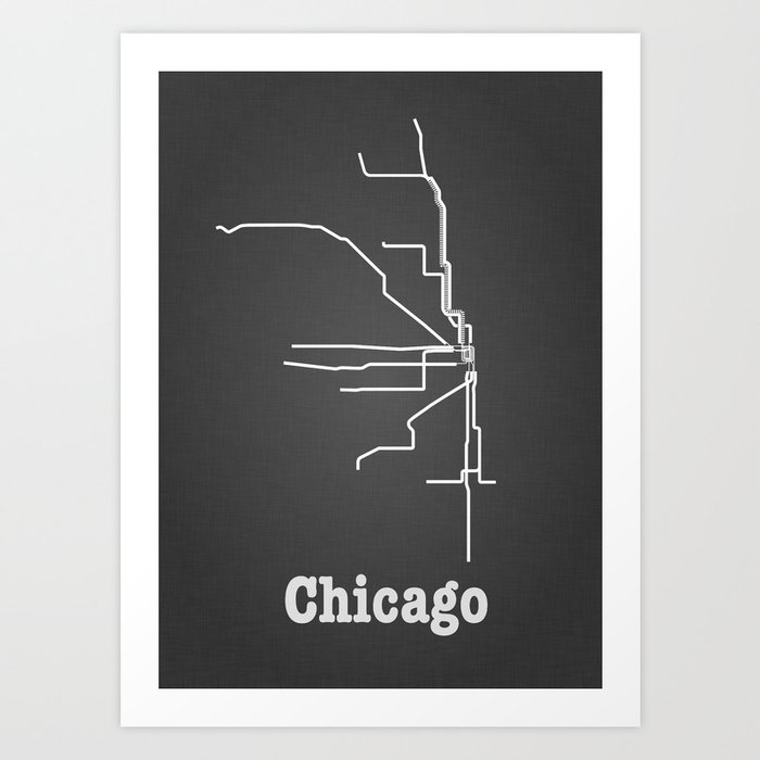 Chicago Subway Poster Art Print