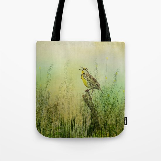 The Meadow Lark Sings Tote Bag
