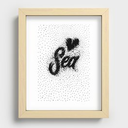 Love Sea - Lettering Recessed Framed Print