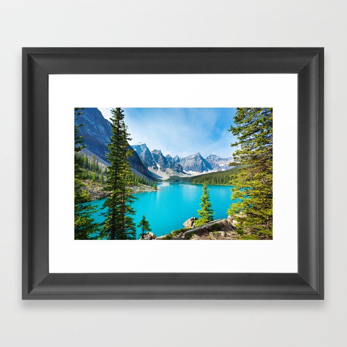Lake Moraine, Alberta, Canada Gerahmter Kunstdruck
