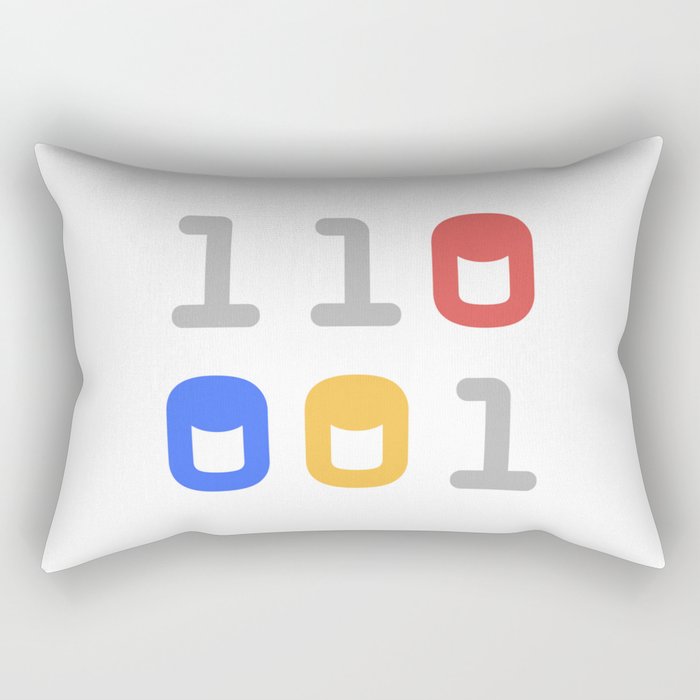 We All Code - Binary Rectangular Pillow