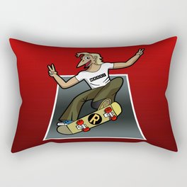  Pat The Skateboard Cat Rectangular Pillow