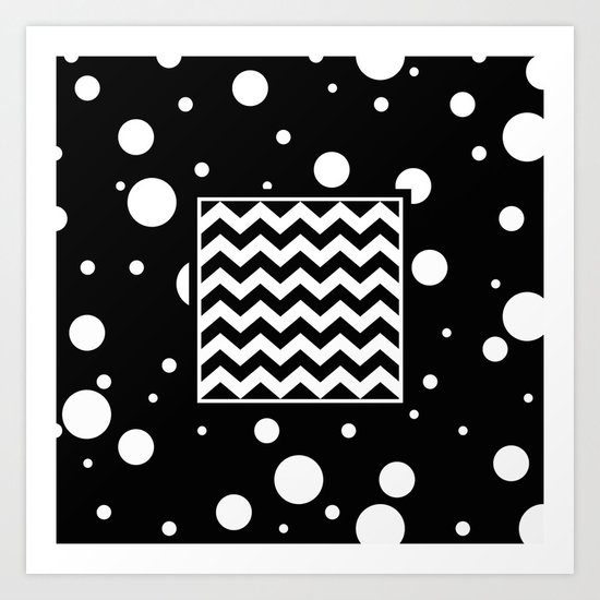 Chevron And Fizz Art Print