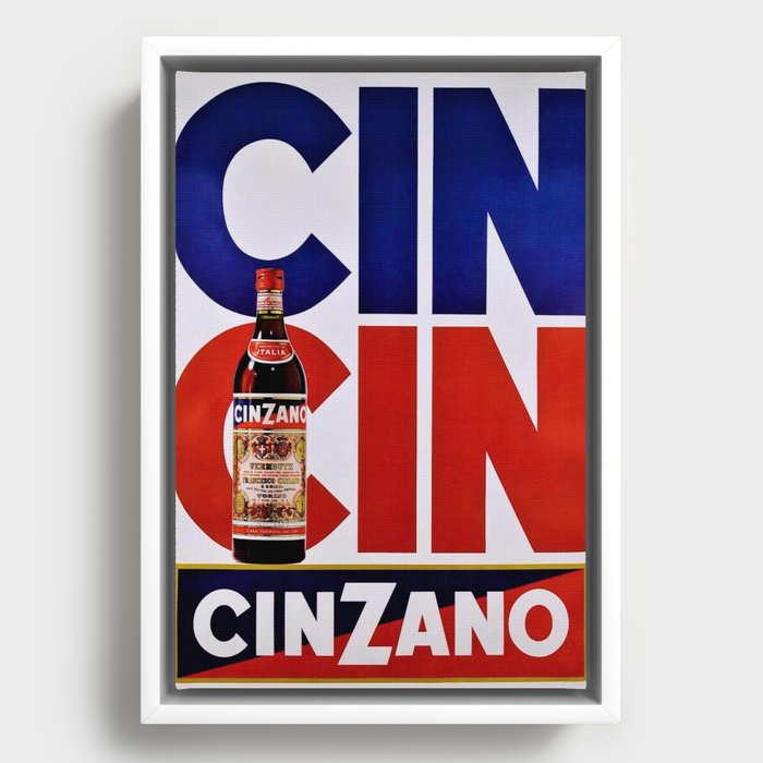The guests Savant Revision Vintage 'Cin Cin' Italian Cordial Cinzano Advertisement Poster Framed  Canvas by Jeanpaul Ferro | Society6