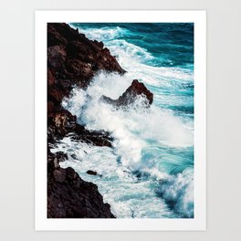 CONFRONTING THE STORM Art Print | Nature, Surge, Color, Wild, Digital, Atlantic, Storm, Curated, Outdoors, Travel 