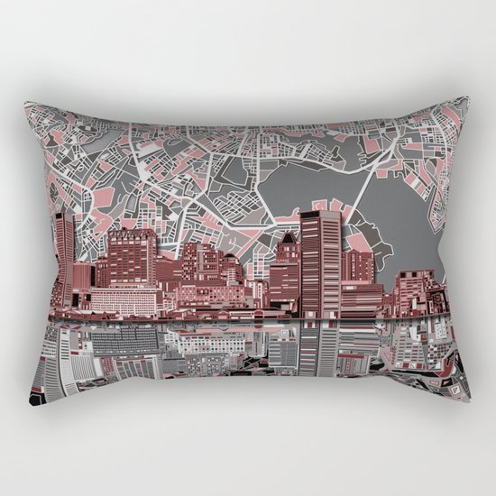 baltimore city skyline abstract Rectangular Pillow