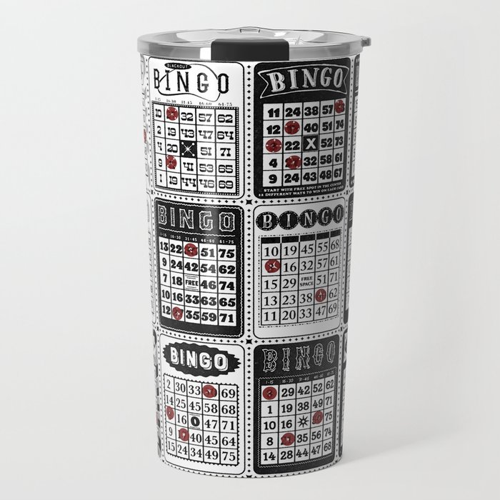 Retro Mid century Bingo Travel Mug
