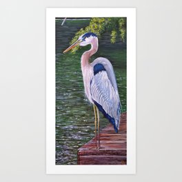Blue Heron at Blue Ridge Shores Louisa Virginia Art Print