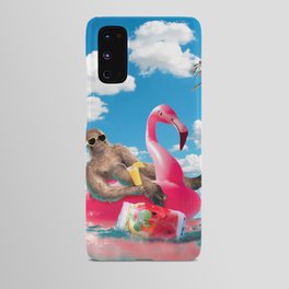 Bigfoot On Flamingo Floatie Android Case