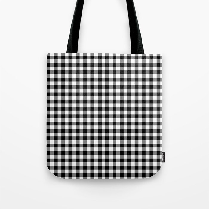 Classic Black And White Western Cowboy Buffalo Check Tote Bag By Classic Black And White Western Cowboy Buffalo Check Tote Bag