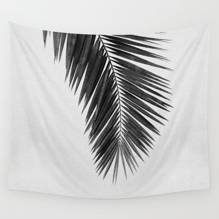 Palm Leaf Black & White I Wall Tapestry