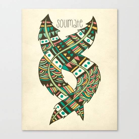 Soulmate Feathers Canvas Print