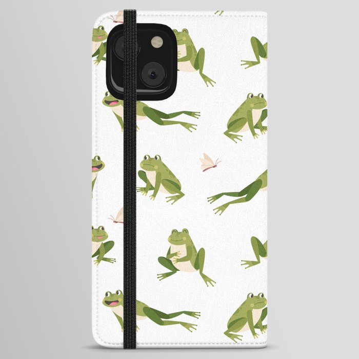 Frogs Pattern iPhone Wallet Case