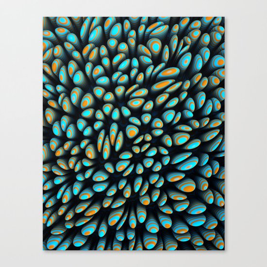 Blue Bloobly Canvas Print