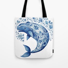 Blue Whale Joy Tote Bag