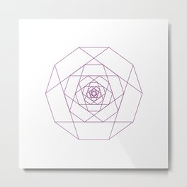 #281 Another rose – Geometry Daily Metal Print