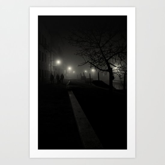 Dark night in Venice Art Print