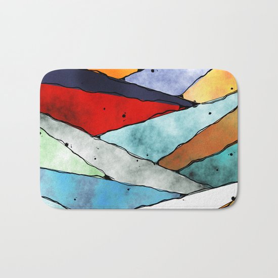 Angles of Textured Colors Bath Mat