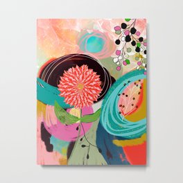 Where the Wild Things Grow Metal Print | Boldflowers, Graphicdesign, Ink, Dahlia, Bluemoon, Dahliaabstract, Prettyabstract, Watercolor, Digital, Acrylic 