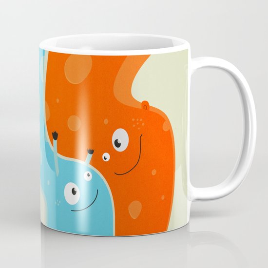 Hugging Cute Cartoon Characters Mug