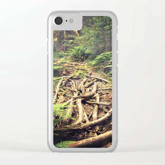 Misty Rainforest Clear iPhone Case