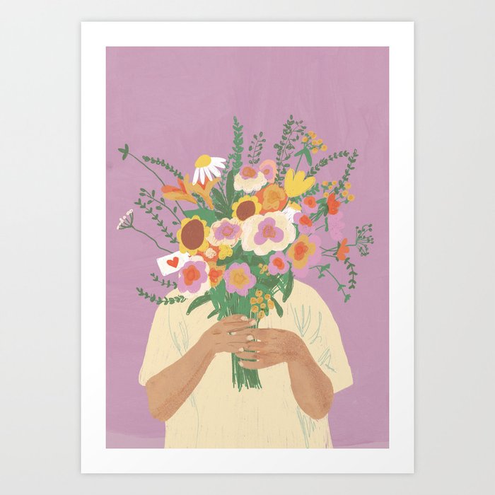 For you in violet Art Print