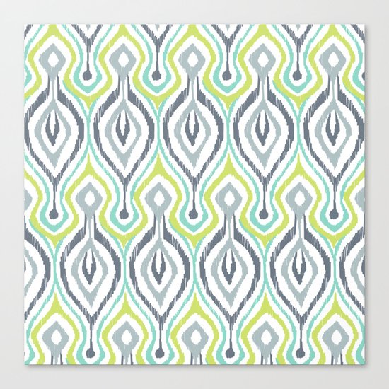 Sketchy IKAT Canvas Print