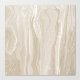 Marblesque Beige Cream 1 - Abstract Art Marble Series Canvas Print