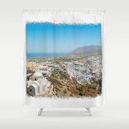 Fira, Santorini Shower Curtain