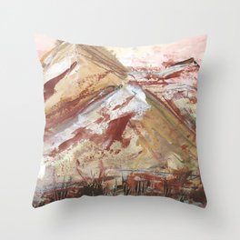 Modern Abstract Mourne Mountain Landscape of Ireland Throw Pillow