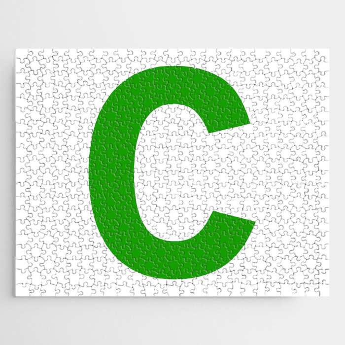 Letter C (Green & White) Jigsaw Puzzle