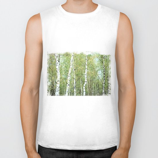 the birch forest III Biker Tank