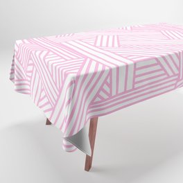 Sketchy Abstract (Pink & White Pattern) Tablecloth