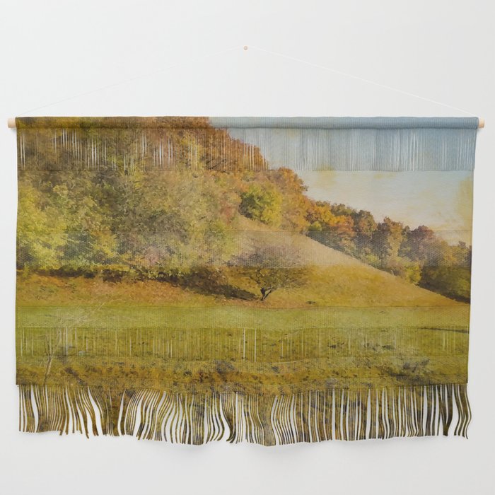 Vintage autumn countryside landscape Wall Hanging