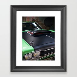 440 Six Pack Road Runner American Classic Muscle car air induction automobile transportation color photograph / photography poster vintage posters Framed Art Print
