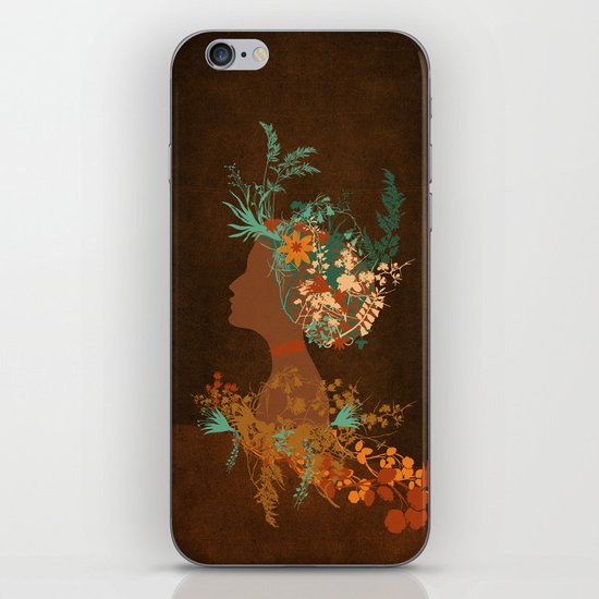 Mujer floral iPhone & iPod Skin