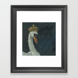 Crown Swan Framed Art Print