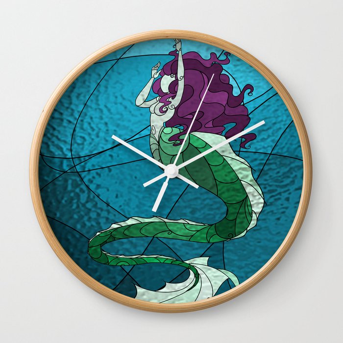 Primeval Mermaid Wall Clock