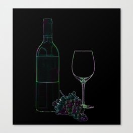 Neon Wine Canvas Print